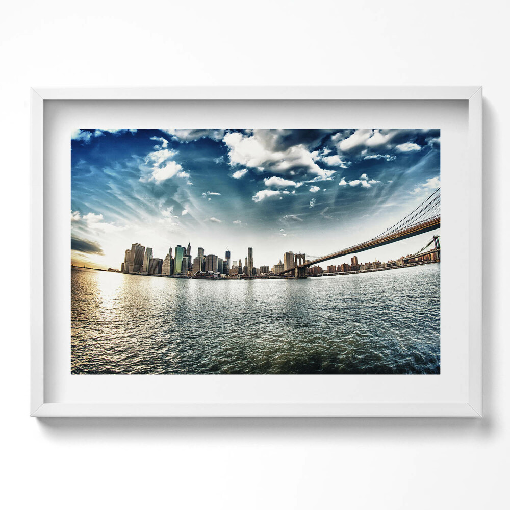 Tablou rama excepţional Orașul și Podul Brooklyn