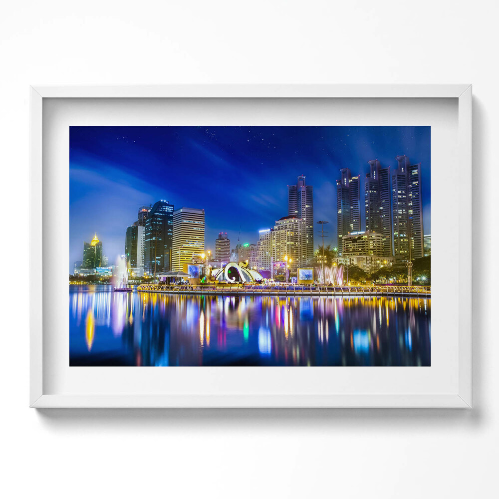 Tablou rama excepţional Un oraș plin de culori