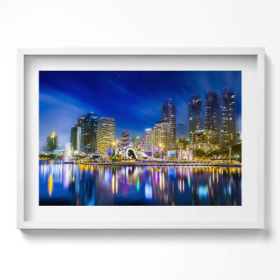 Tablou rama excepţional Un oraș plin de culori