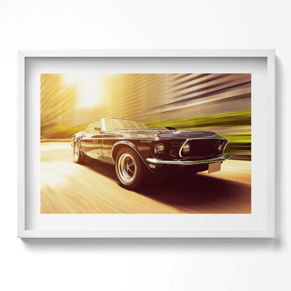 Tablou rama excepţional Mașină clasică pe șosea