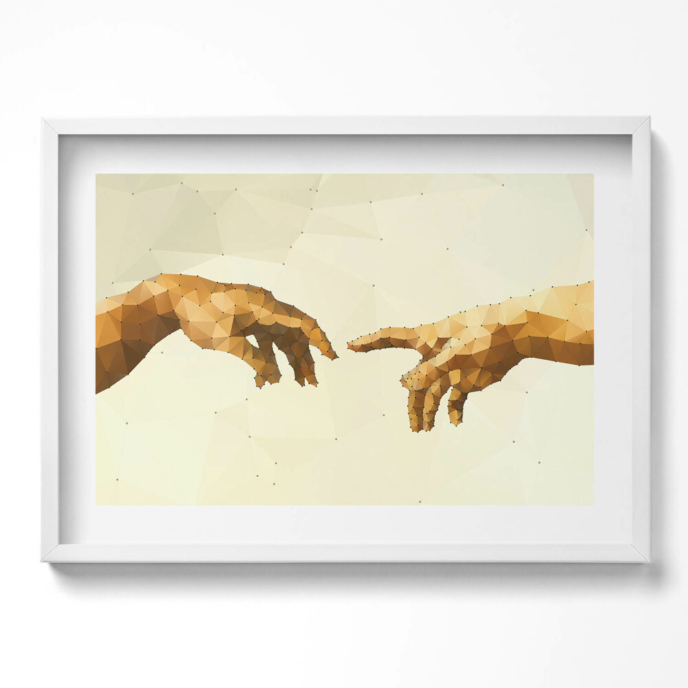 Tablou living cu rama excepţional Crearea lui Adam