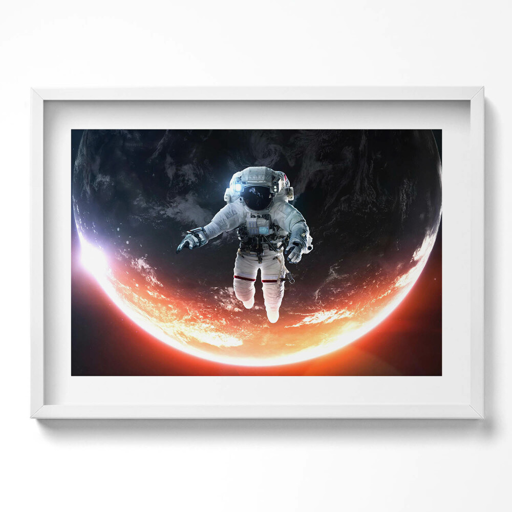Tablou living cu rama excepţional Astronautul în spațiu