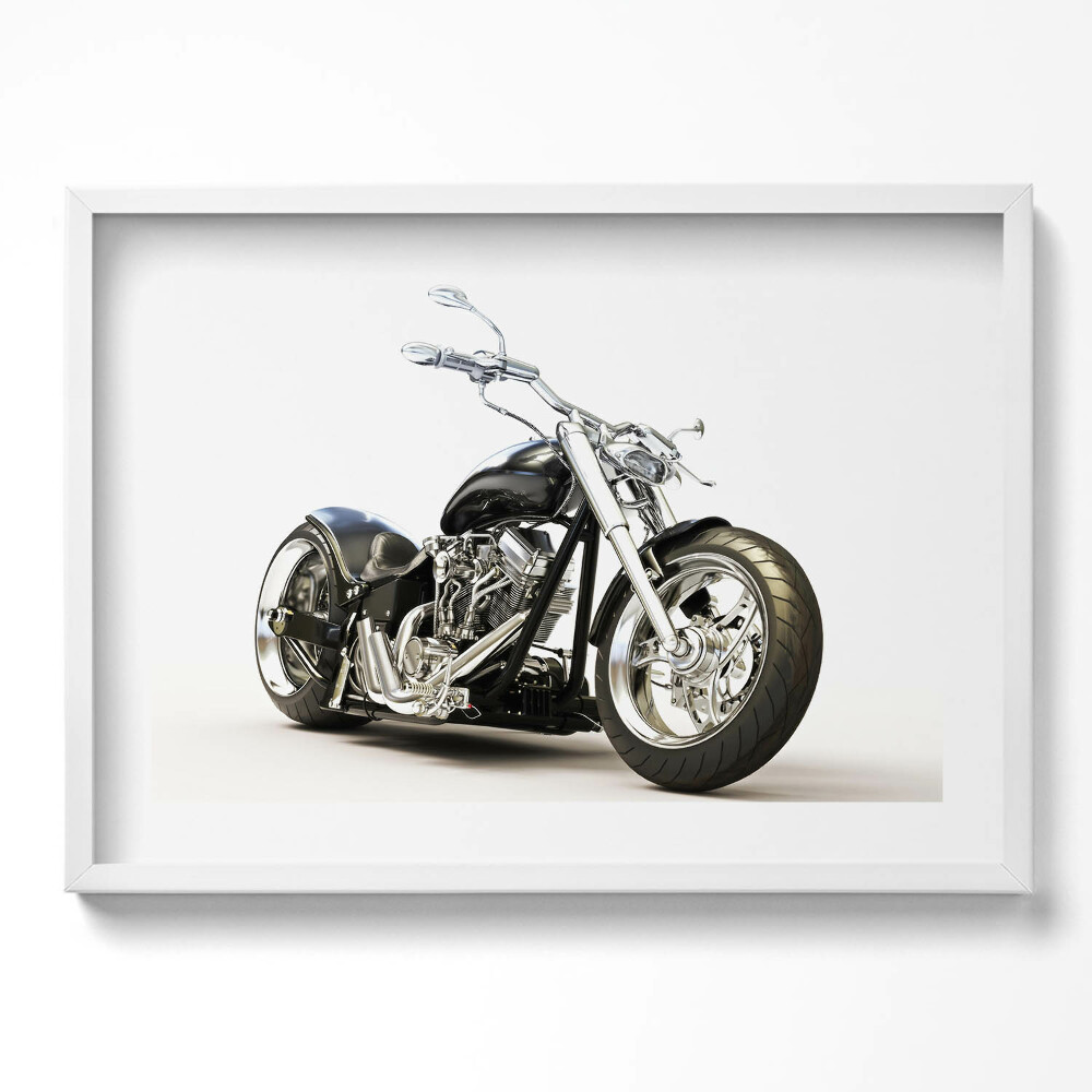 Tablou rama excepţional Motocicletă neagră