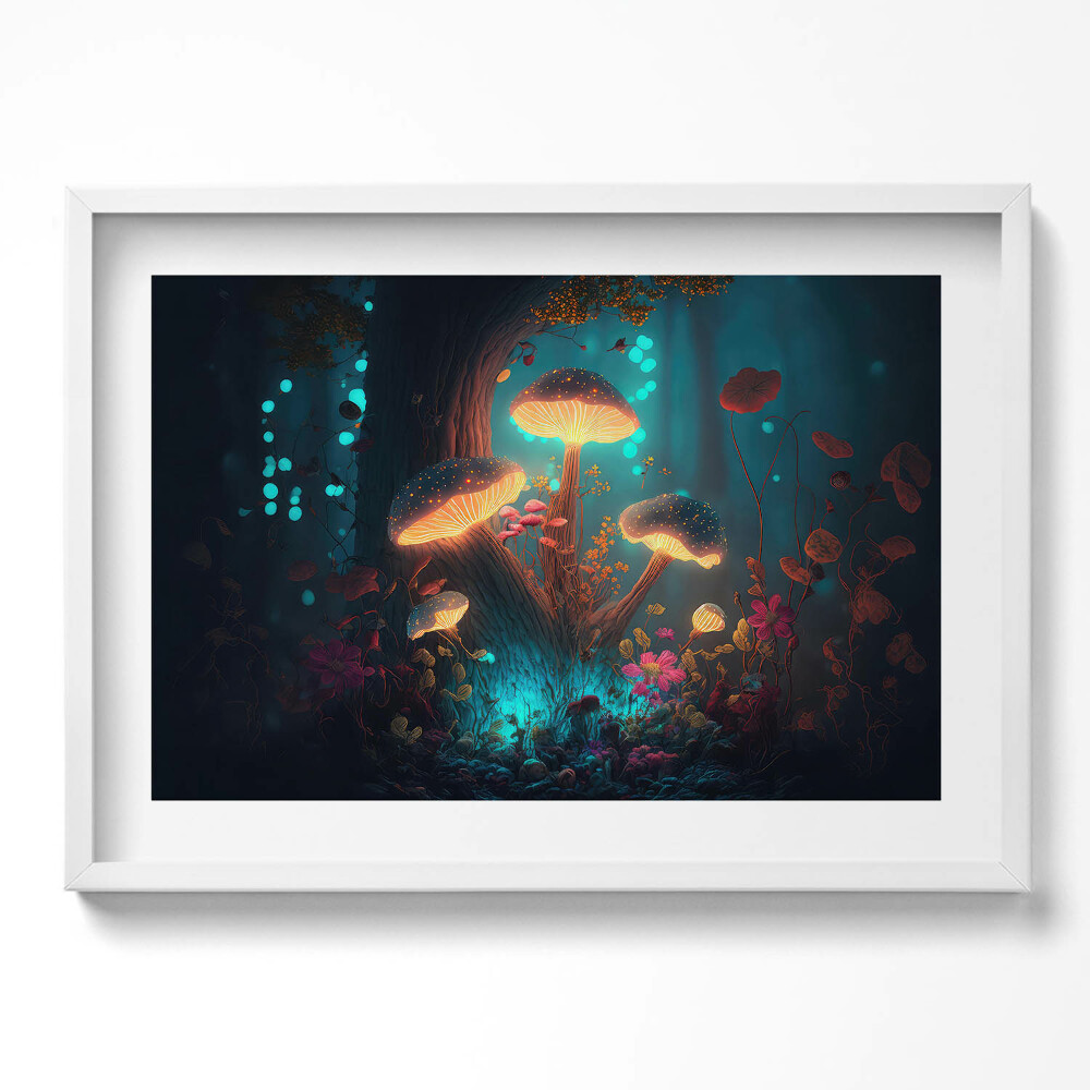 Tablou living cu rama excepţional Ciuperci de pădure și halucinogene