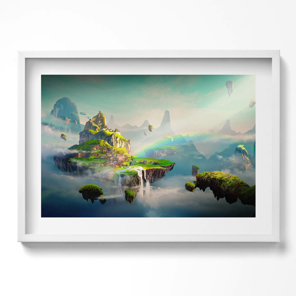 Tablou living cu rama excepţional Scene fantastice în stil chinezesc