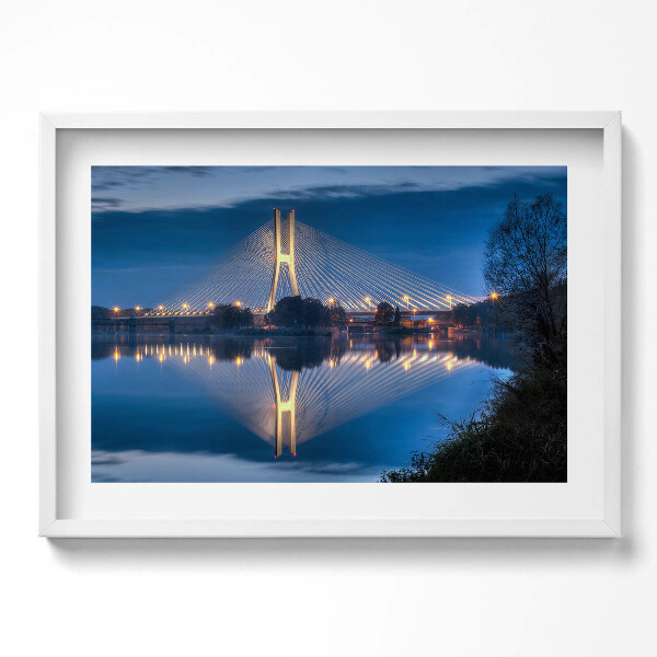 Tablou living cu rama excepţional Podul Rędziński din Wrocław
