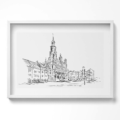 Tablou rama excepţional Schiță a orașului vechi din Poznan