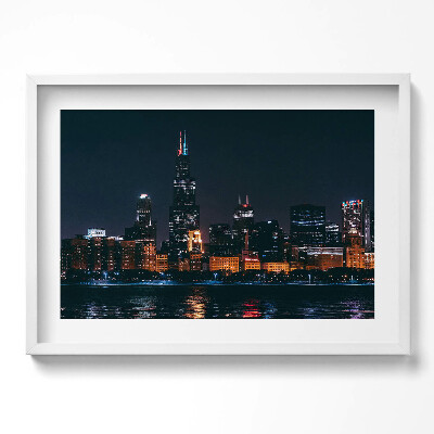 Tablou living cu rama excepţional Peisaj urban Chicago