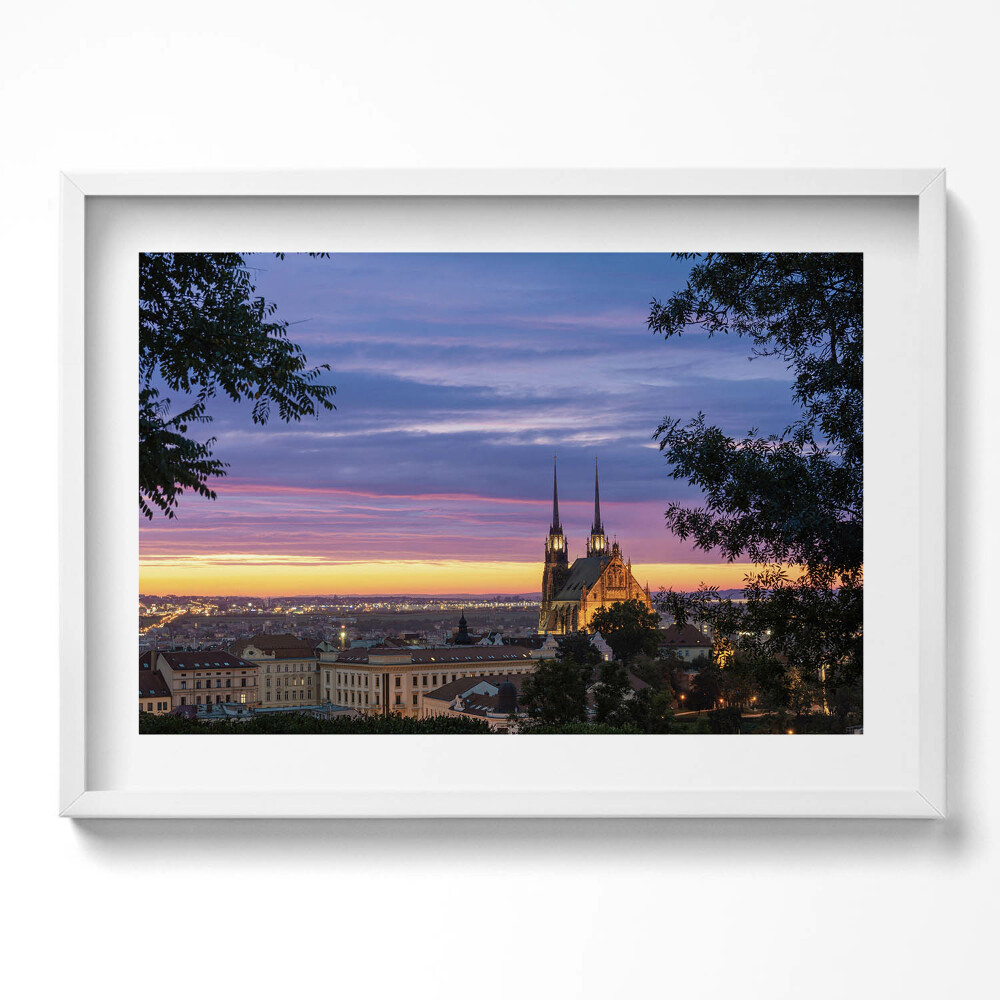 Tablou rama excepţional Răsărit de soare Brno