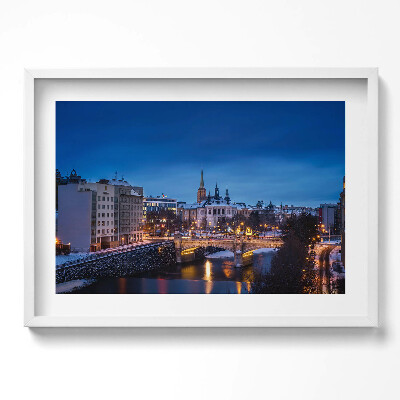 Tablou living cu rama excepţional Panorama Pilsen Republica Cehă