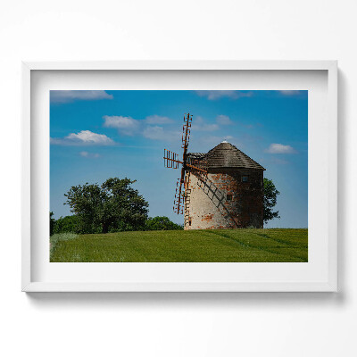 Tablou living cu rama excepţional Moara de vânt din Moravia