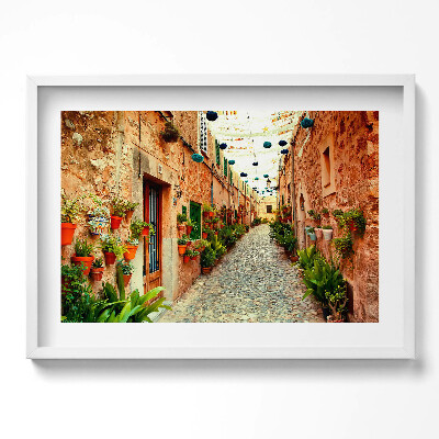 Tablou rama excepţional O stradă din satul Valldemossa