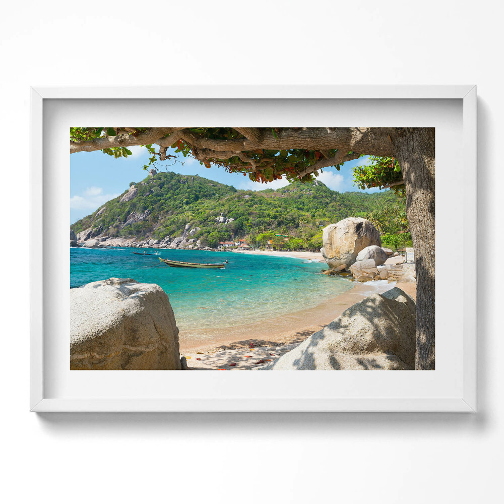 Tablou living cu rama excepţional Vedere la mare Koh Tao Thailanda