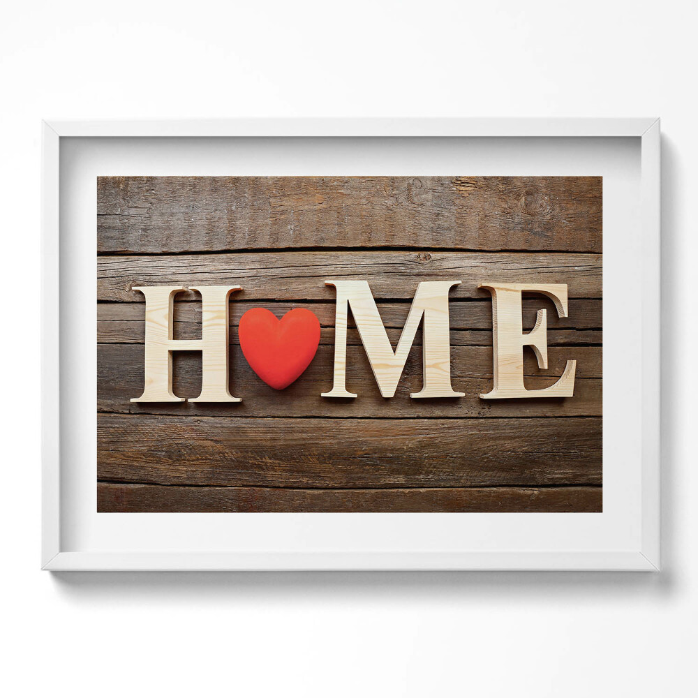 Tablou living cu rama excepţional Inscripția acasă