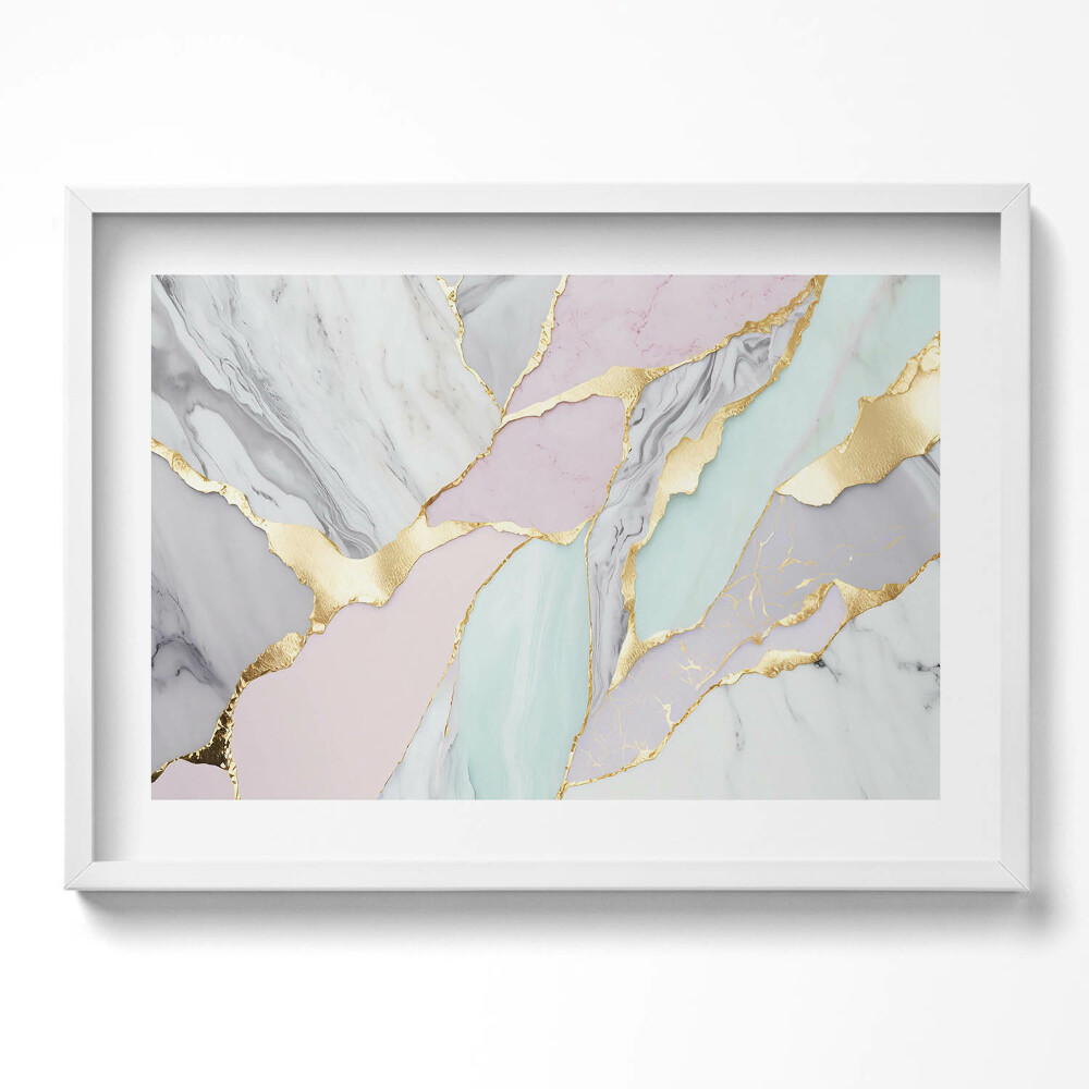 Tablou rama excepţional Marmură pastelată