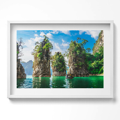 Tablou rama excepţional Natura copacilor lacului