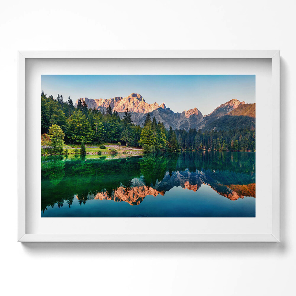 Tablou living cu rama excepţional Peisaj lacustru