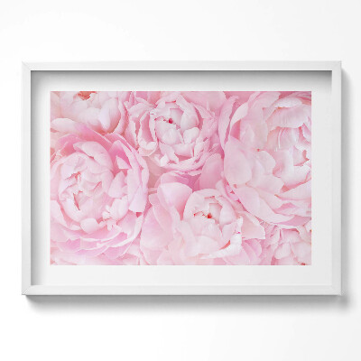 Tablou living cu rama excepţional Bujori delicați