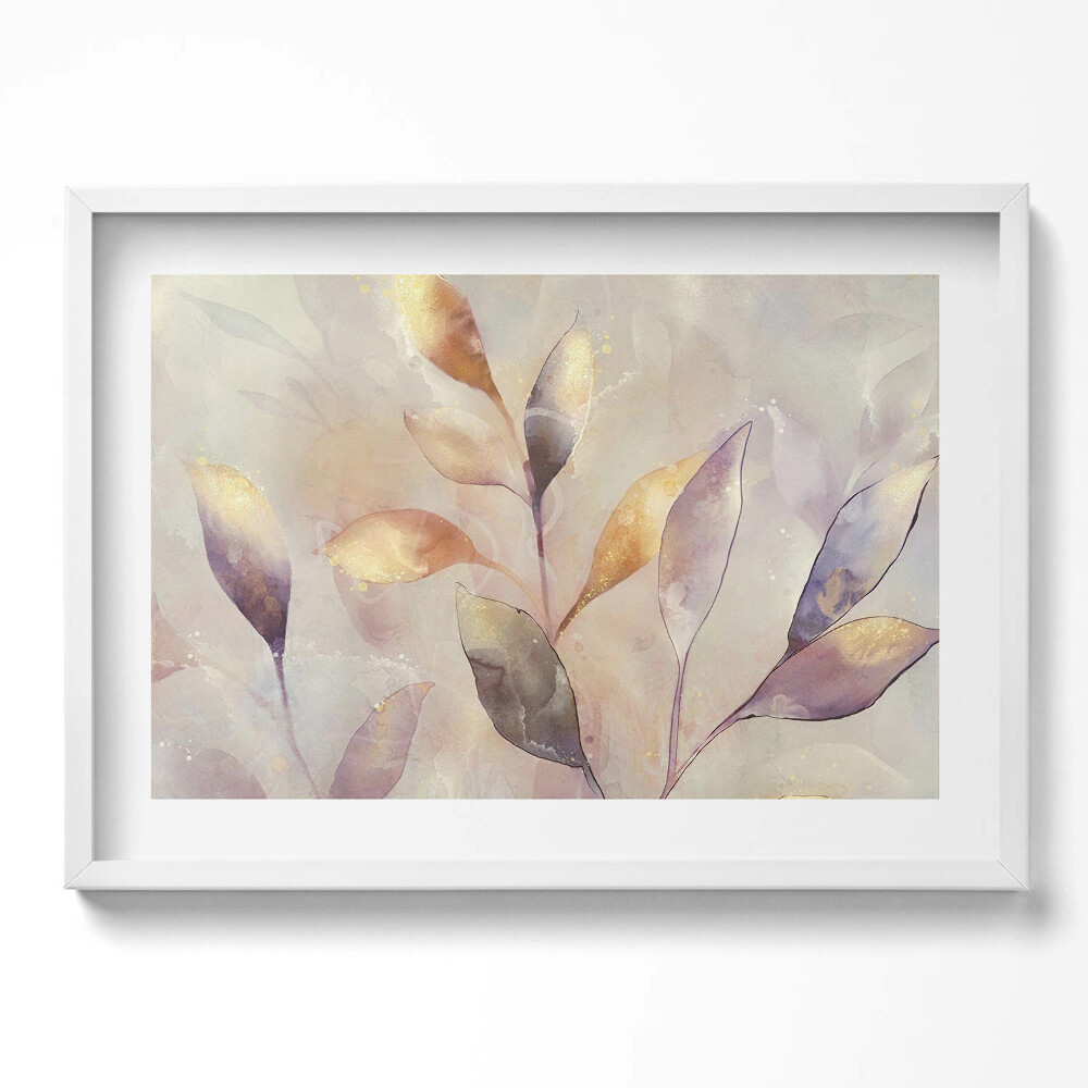 Tablou rama excepţional Frunze boho pictate