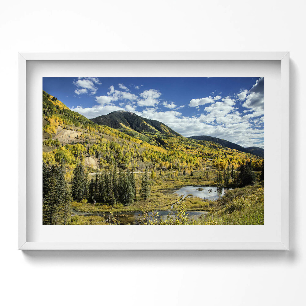 Tablou rama excepţional Peisaj montan cu vegetație