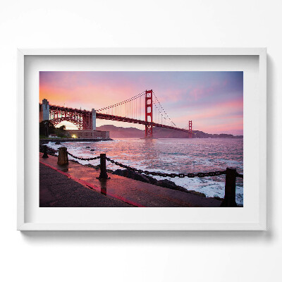 Tablou rama excepţional Vedere a podului Golden Gate