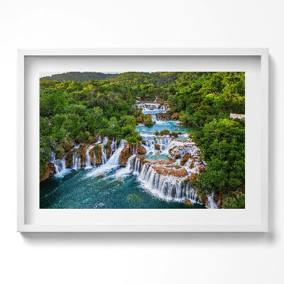 Tablou living cu rama excepţional Cascade și râul Krka, Croația