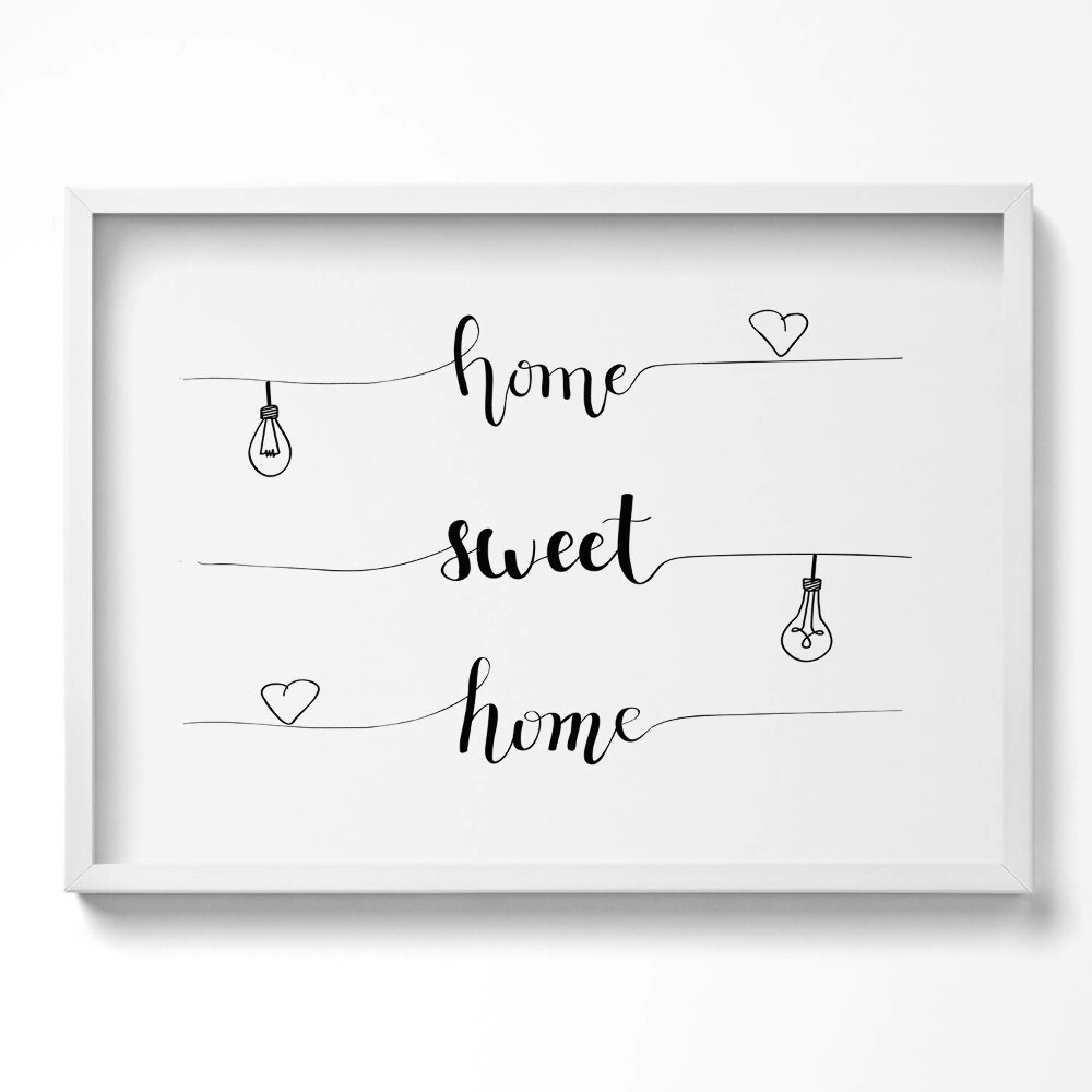 Tablou living cu rama excepţional „Indicator de apartament «acasă, dulce casă»”