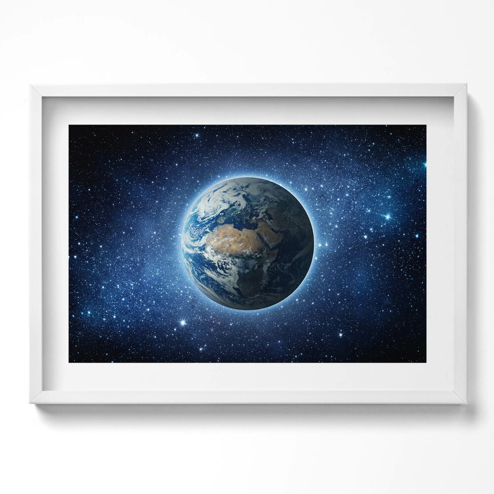 Tablou living cu rama excepţional Planeta Pământ în spațiu