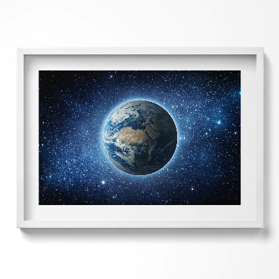 Tablou living cu rama excepţional Planeta Pământ în spațiu