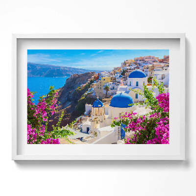 Tablou rama excepţional Vedere a arhitecturii grecești din Santorini