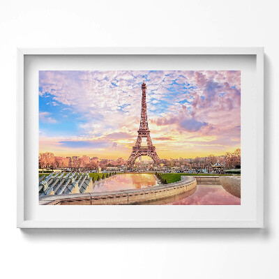 Tablou rama excepţional Vedere romantică a Turnului Eiffel din Paris