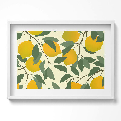 Tablou rama excepţional Ilustrație pentru bucătăria lămâilor siciliene