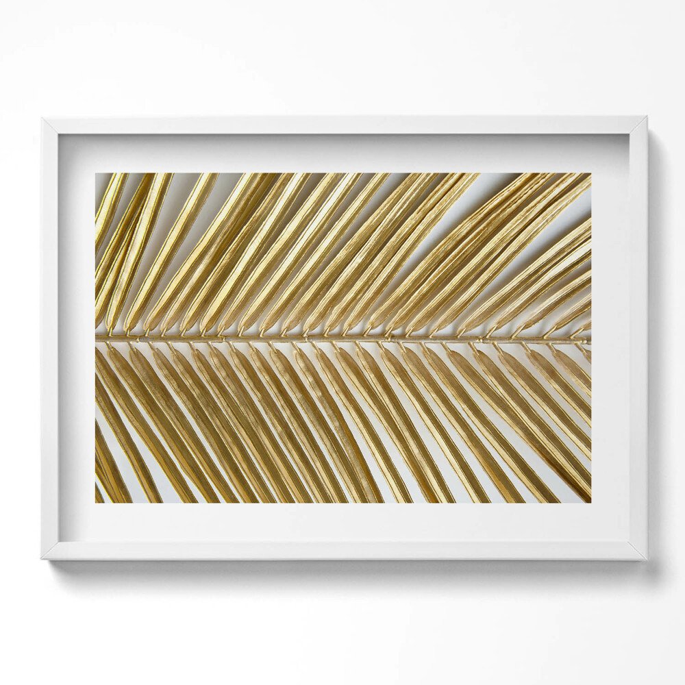 Tablou living cu rama excepţional Glamourul foii de aur