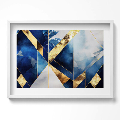 Tablou living cu rama excepţional Compoziție geometrică cu aur