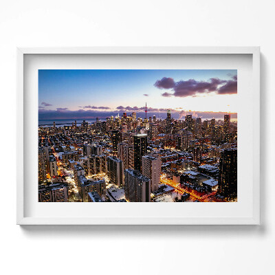 Tablou living cu rama excepţional Arhitectura unui oraș mare din perspectiva unei păsări