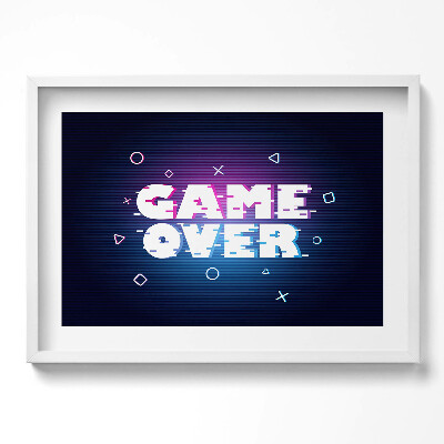 Tablou rama excepţional Inscripție stilizată pentru jucător «Game over»