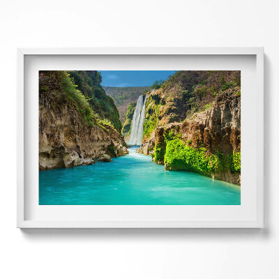Tablou rama excepţional Cascadă și râu tropical