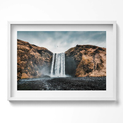 Tablou living cu rama excepţional Cascadă printre stânci