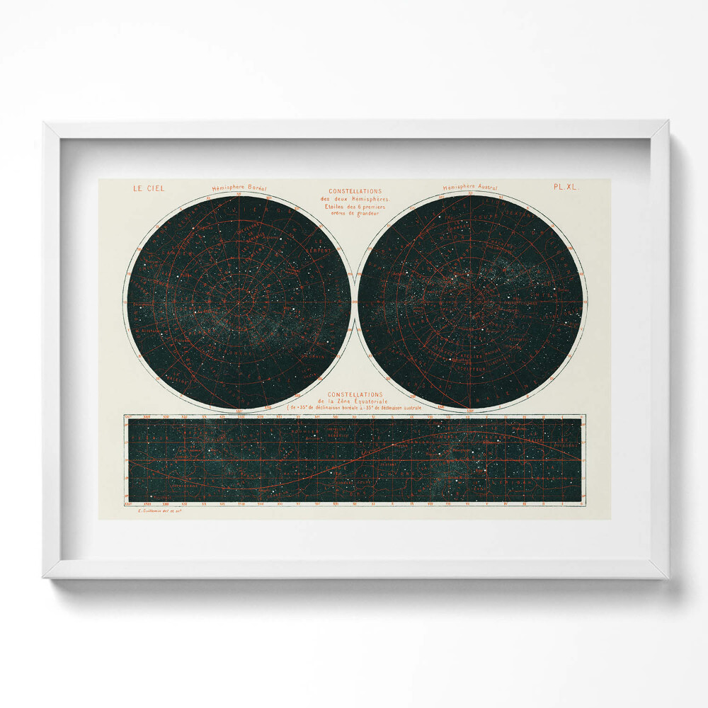 Tablou rama excepţional Grafică cerească și spațială