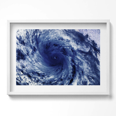Tablou living cu rama excepţional Fotografie NASA - vârtej de nori din spațiu