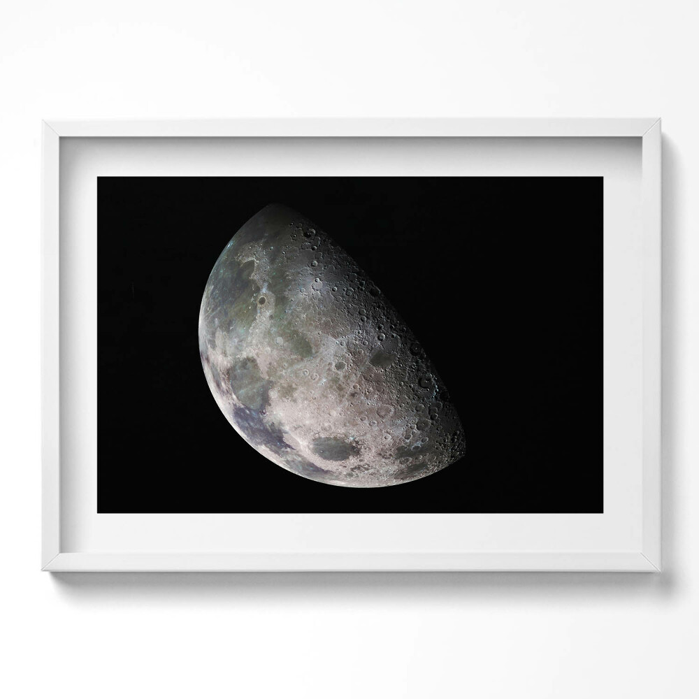 Tablou rama excepţional Luna pe cerul negru