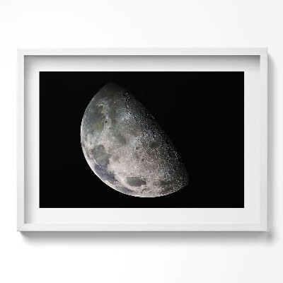 Tablou rama excepţional Luna pe cerul negru