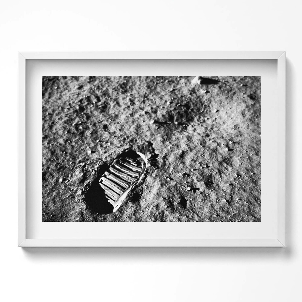 Tablou rama excepţional Primul pas pe Lună Fotografie NASA