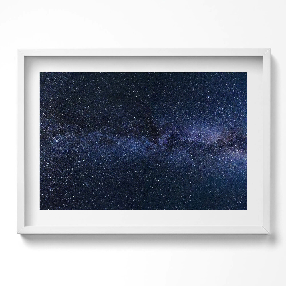 Tablou living cu rama excepţional Fotografie cu spațiu și stele