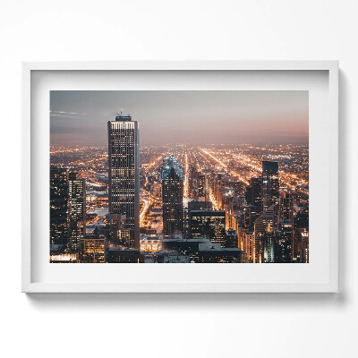 Tablou rama excepţional Orașul de seară