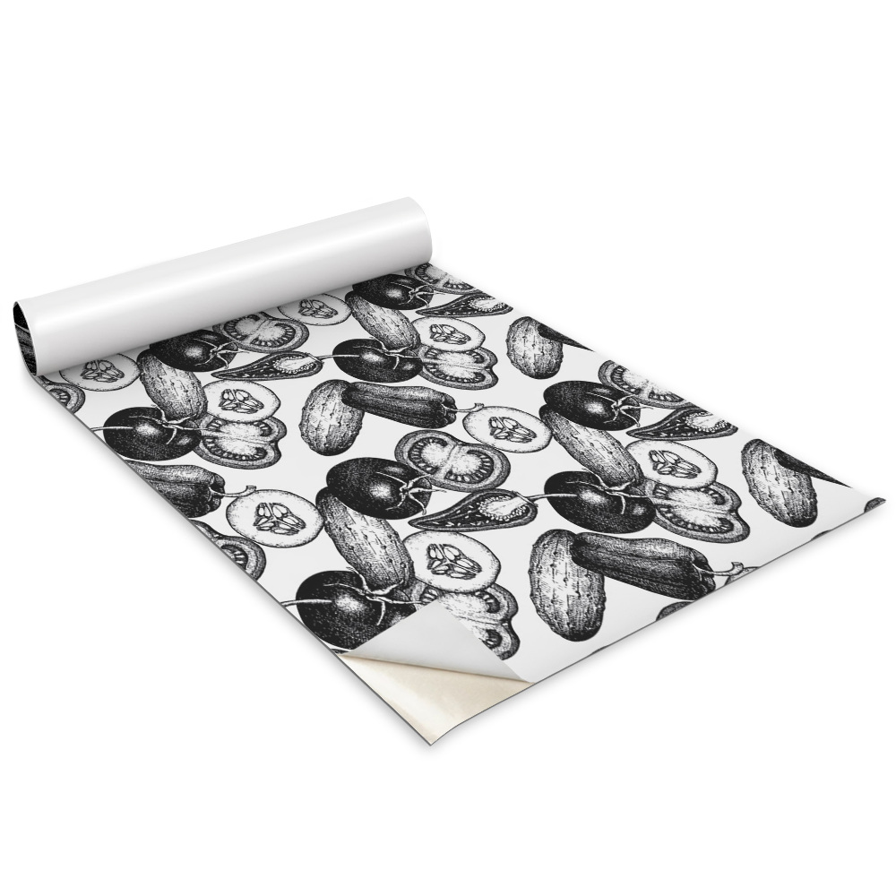 Autocolante mobila copii Legume alb-negru