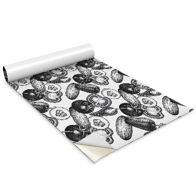 Autocolante mobila copii Legume alb-negru