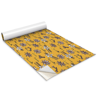 Autocolante mobila Motive galbene de vanilie