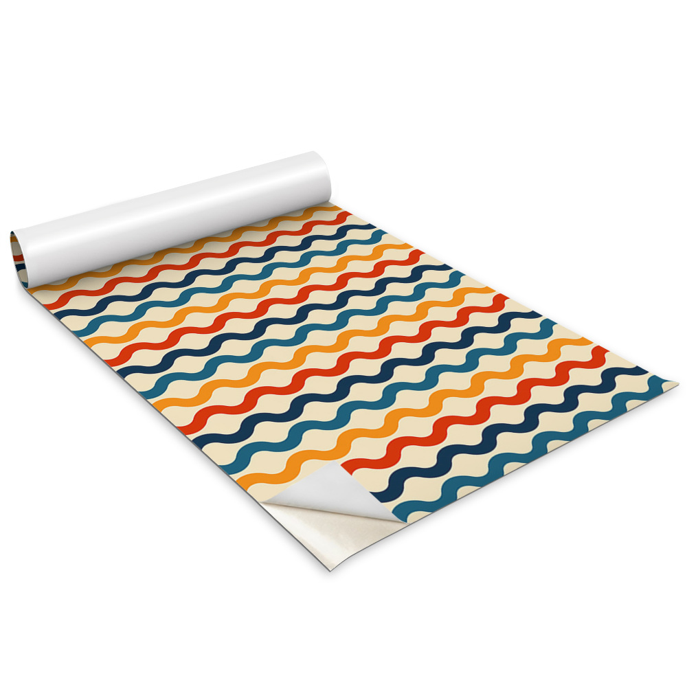 Autocolante mobila Valuri boho colorate