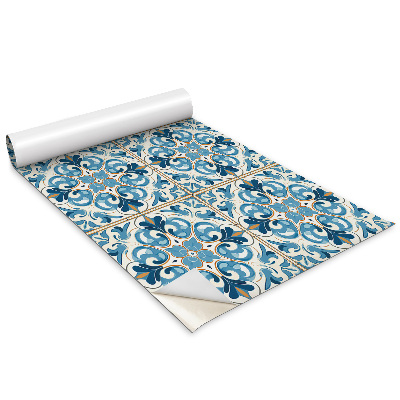 Autocolante mobila copii Ornament albastru și galben